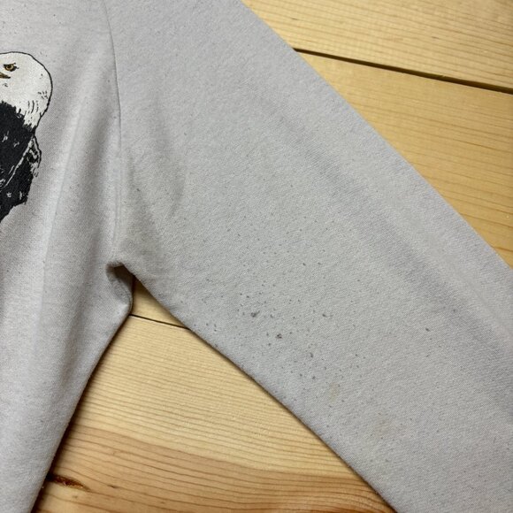 Vintage 70s Canada Quality Goods Sweater Shirt Mens Medium Gray Eagle Thin - Picture 6 of 16